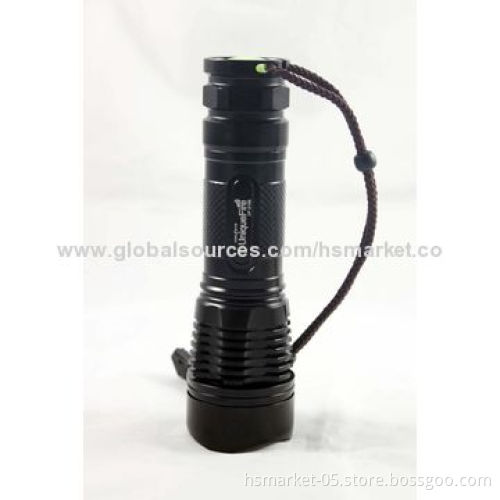 Self Defense LED Flashlight, Cree XM-L T6 LED, 1100lm, 1x 26650 Rechargeable, Running 5 HoursNew